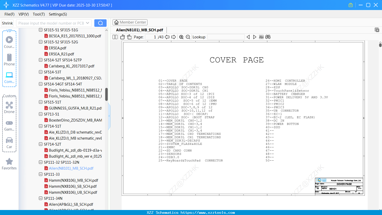 Laptop ACER Alien(N8101)_MB_SCH